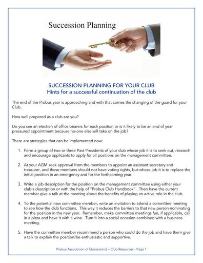 Succession Planning   Winston Marsh